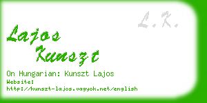 lajos kunszt business card